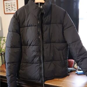 Cotton On Men's Dark Puffer Jacket